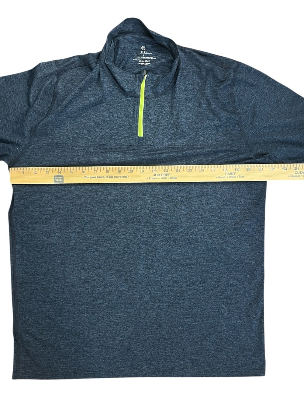 Marine Layer Rise Performance 1/4 Zip Pullover Heather Navy Mens Large - Picture 4 of 8